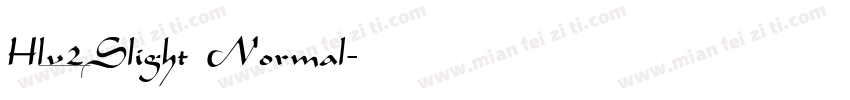 Hlv_2Slight Normal字体转换